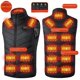 thumbnail image 4 of Chaleco calefactor de cuello alto para hombre, chaleco de algodón, chaleco calefactor eléctrico, fuente de alimentación USB, temperatura constante inteligente, 4 of 4