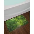 thumbnail image 2 of Landscape Bath Mat, Fresh Forest Canopy Trees over Footpath in an Old Park People Walking Natural Scenery, Non-Slip Plush Mat Bathroom Kitchen Laundry Room Decor, 29.5 X 17.5 Inches, Green, Ambesonne, 2 of 2