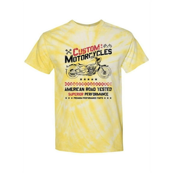 Custom Motorcycles Tie Dye Cyclone Men -SPIdeals Designs, Male XX-Large
