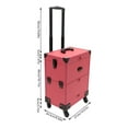 thumbnail image 4 of Makeup Train Case with Mirror, Rolling Makeup Train Case for Artist, Rose Trolley Cosmetic Organizer Box with wheels, 4 of 9