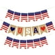 thumbnail image 1 of KAKOWELY 3 banderines de arpillera para el Día de la Independencia de Estados Unidos, banderines para colgar, suministros de decoración para fiestas de cumpleaños, 1 of 4