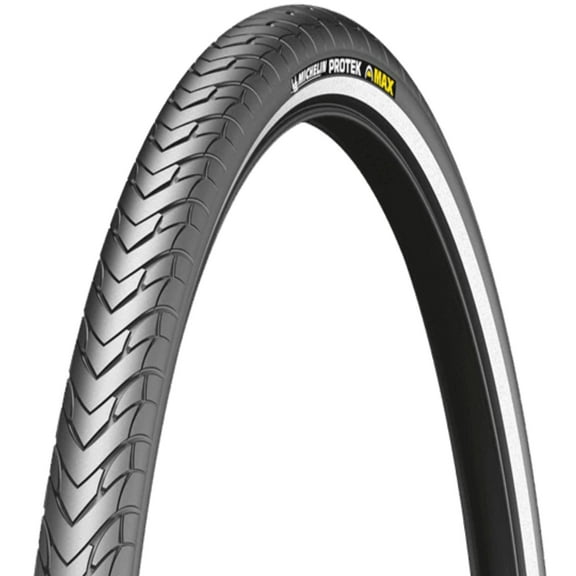 Michelin Protek Max BR 24x1.85 Bike Tire – Reinforced Anti-Puncture, Reflective Strip, City & Trail Use, Non-Tubeless, Black