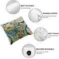 thumbnail image 4 of Acheng Spring Summer Blue Flower Bicycle Lumbar Decorative Throw Pillow Cover, Floral Rose Bike Outdoor Home Decor, Seasonal Bloom Bouquet Sofa Couch Cushion Case,2 Pcs White, 4 of 6
