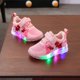 thumbnail image 1 of Disney Otoño e Invierno nuevos zapatos con luz led para niños, zapatos deportivos con luz de malla de punto, zapatos informales para niños y niñas, plantilla de 30 cm de 18,2 CM Gao Jinjia LED, 1 of 2