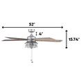 thumbnail image 6 of Prominence Home Foxhaven 52" Galvanized Farmhouse Ceiling Fan with 5 Blades, Lantern Style Light Kit & Pull Chains, 6 of 10