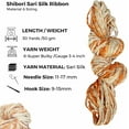 thumbnail image 4 of Knitsilk Shibori Sari Silk Ribbon Yarn-Orange|Best for Crochet, Knitting, and Embroidery,and Jewelry Making |Sustainable and Unique Texture Ribbon Yarn|50 GMS-30 Yards,Pack of 3, 4 of 5