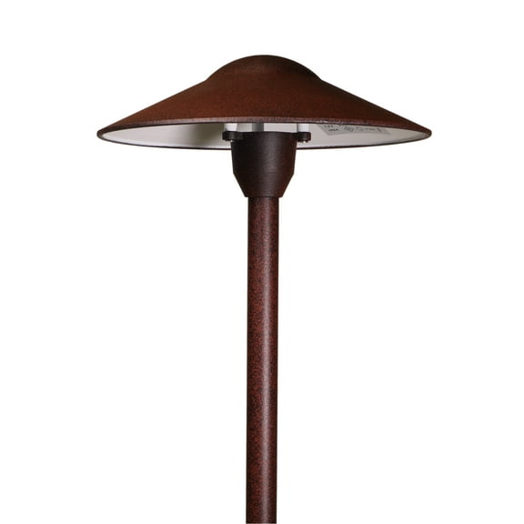Best Pro Lighting's 3-Watt Low Voltage Landscape LED Mushroom Path Light In Rust Finish