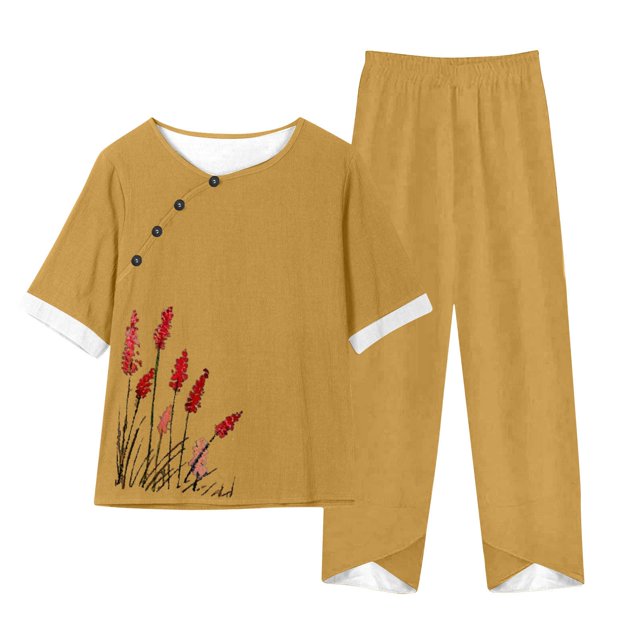 Women's Casual Short Sets Lightw8 Polyester Pants Tracksuit 1 Pc