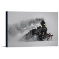 thumbnail image 1 of Steam Engine in Snow - Lantern Press Photography (18x12 Gallery Wrapped Stretched Canvas), 1 of 1