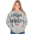 thumbnail image 4 of Fishing Girls Cute Flirty First Date Zip Hoodie Sweatshirt Women Brisco Brands X, 4 of 5