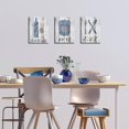 thumbnail image 7 of Conipit Navy Blue Kitchen Wall Art Love Eat Wall Decor Canvas Kitchenware Pictures Vintage Wood Grain Painting Inspirational Artwork Prints Artwork 12''x16''x3 PCS FRAMED, 7 of 7