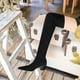 thumbnail image 3 of De moda y minimalistas con tacones altos y gruesos, sexys, con efecto adelgazante, botas largas por encima de la rodilla, zapatos de gamuza para mujer para discotecas, 3 of 5