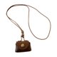 thumbnail image 1 of Bolsa para colgar en el cuello, de piel sintética, para auriculares, portátil, para camping y compras. Café, 1 of 8