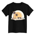 thumbnail image 4 of Girls Shirts Size 4-5 Girls Clothes Boys Girls' Island Print Casual T Shirt Fashion Kids' Comfort Fit Top for Beach & Daily Wear 9708, 4 of 4