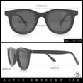 thumbnail image 5 of Neat Round Horn Rim Gentlemanly Fashion Plastic Hustler Sunglasses Tortoise - Black, 5 of 8