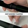 thumbnail image 6 of G128 Combo Pack: 6 Ft Tangle Free Aluminum Spinning Flagpole (Black) & Minnesota New Version MN State Flag | 3x5 Ft | LiteWeave Pro Series Printed 150D Polyester | Pole with Flag Included, 6 of 9