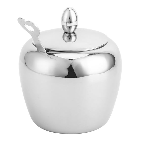 Sugar Bowl,Stainless Steel Sugar Pot,Sugar Bowl With Lids And Spoon,304 Stainless Steel Sugar Bowl With Lip Spoon Home Kitchen Salt Pepper Spices Bowl For Home And Kitchen