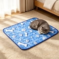 thumbnail image 4 of Extra Large 100×70cm Pressure Activated Gel Pet Cooling Mat, Self Cool Summer Ice Pad No Refrigeration Required, Soft Cloth Portable Sofa Floor Rest Bed for All Cats Small Medium Giant Dogs, 4 of 5