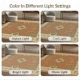 thumbnail image 7 of ODIKA 8'x10' Washable Area Rug Non-Slip Chair-Friendly Mat Beige Terracotta Geometric Floral Design Intricate with Classic Border Style for Dining Room, Large Office, Lounge, 7 of 7