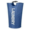 thumbnail image 2 of PULLIMORE 90L Laundry Basket, Waterproof Laundry Hamper, Collapsible Laundry Baskets with Foam Protected Aluminum Handles, Dirty Clothes Hamper (Navy Blue), 2 of 10