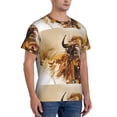 thumbnail image 2 of Bixox Men's Yak Printed Short Sleeve Skinny Athletic T-Shirt, 2 of 6