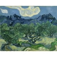 thumbnail image 2 of Vintage Apple Collection 24x20 Black Ornate Wood Framed with Double Matting Museum Art Print Titled - Van Gogh-Olive Trees, 2 of 4