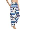 thumbnail image 2 of Uemuo Bulldog Friend Pattern Women's Wide Leg Palazzo Lounge Pants with Pockets Light Weight Loose Comfy Casual Pajama Pants-X-Large, 2 of 9
