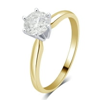 1/3 Carat T.W. Round Diamond 14K Yellow Gold Solitaire Engagement Ring