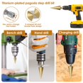 thumbnail image 4 of Ensemble de 10 Perceuses Combinées Flûte Droite Perceuse à Tige Hexagonale Vis Perceuse à Ressort Poinçon Automatique Outil de Menuiserie pour Bois Plastique Métal, 4 of 10