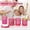 Hot-pink, variant on Hot-pink 5 Piece Glass Bathroom Accessory Set
