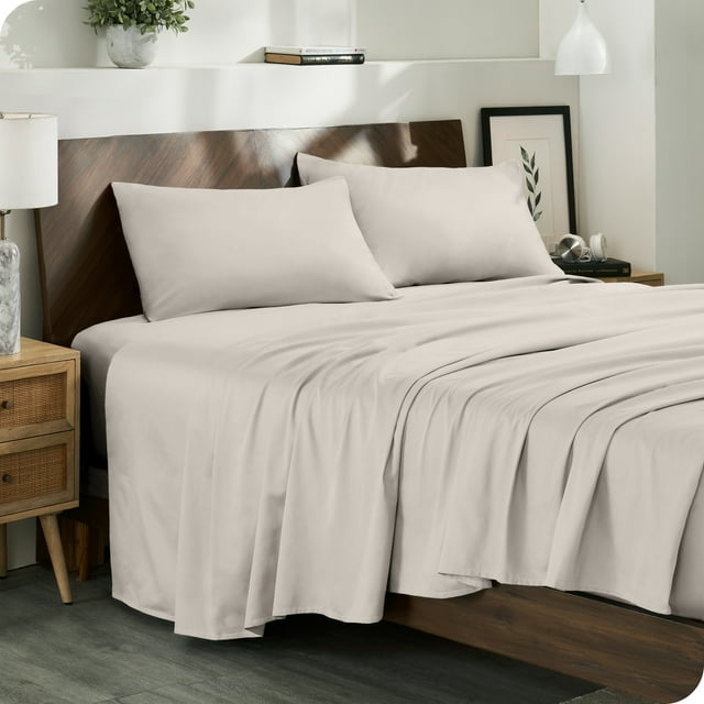 Bare Home Ensemble de Draps 100 % Coton Biologique - Tissage Satin