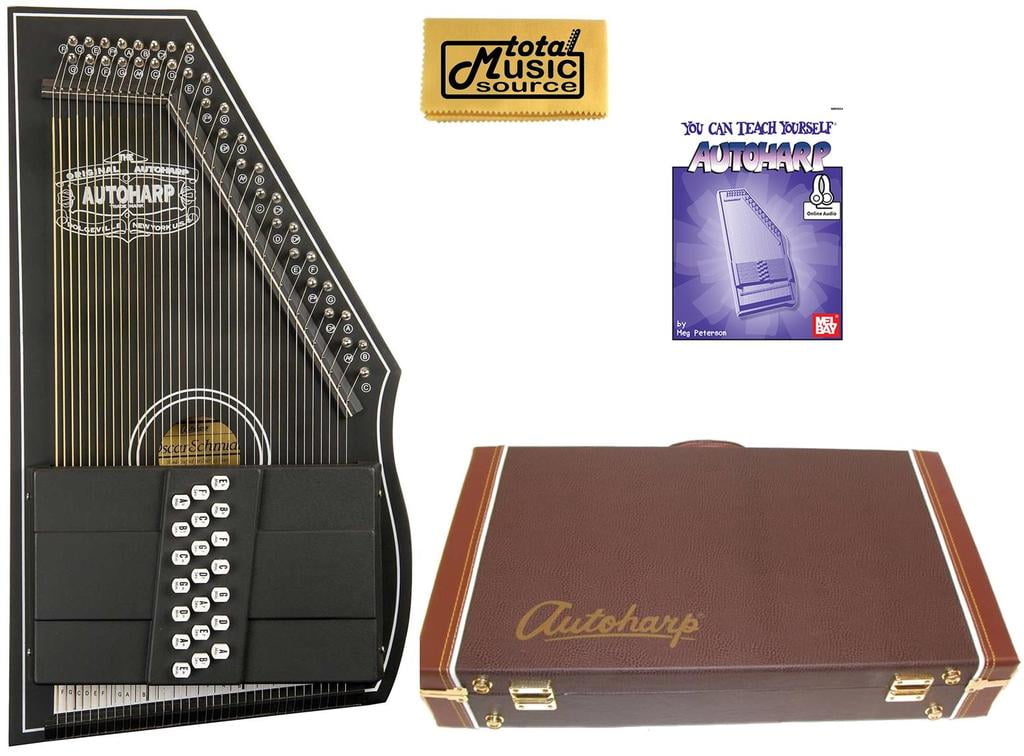 Oscar Schmidt OS73CE 1930's Reissue 21 Chord Autoharp with Pickup Black W/Hard Case, OS73CE
