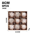 thumbnail image 2 of 9PCS Christmas Ball Ornaments 3.15'' Shatterproof Foam Hanging Balls Christmas Tree Decoration Ornaments for Xmas Holiday Party Wedding Decor, Khaki, 2 of 6