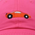 thumbnail image 6 of DALIX Race Car Hats Dad Hat Baseball Cap Embroidered Custom Cotton Caps in Hot Pink, 6 of 7