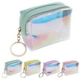 thumbnail image 3 of Coofit Coin Purse Short Holographic Zipper Closure Coin Pouch Coin Wallet Makeup Pouch, 3 of 8