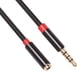 thumbnail image 4 of Cable Aux Cable auxiliar de altavoz para auriculares de 1 m y 3,5 mm Cable de extensión de audio macho a hembra, 4 of 6
