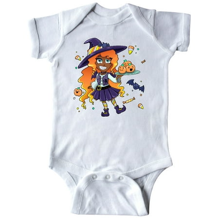 

Inktastic Halloween Candy Corn Witch with Pumpkins Gift Baby Boy or Baby Girl Bodysuit
