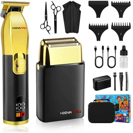 HIENA PRO Electric Foil Shavers for Men, Professional Beard Trimmer Kit,Shaving Kit Bald Head Shaver Cordless Precision Trimmer, Barber Clippers, Gifts for Men