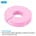 thumbnail image 3 of Uxcell Clothes Dividers, Closet Clothing Rack Size Dividers Blank Round Separator, Pink 6 pack, 3 of 5