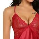 thumbnail image 5 of Vestido de lencería Nikou con espalda cruzada escote en V profundo suave elegante encaje rojo XL, 5 of 12