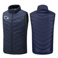 thumbnail image 6 of Oksale Quilted Heated Vest for Women without Battery 3 Heated Level Warm Winter Unisex Vests for Camping Navy L, 6 of 8