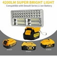thumbnail image 5 of for Dewalt Light Compatible with Dewalt Flashlight 20V Max Lithium-ion Battery, 40W 4200LM for Dewalt Light 20v Max Led Work Light Floodlight Spotlight with USB Port, 9" Zinc Alloy, 5 of 6