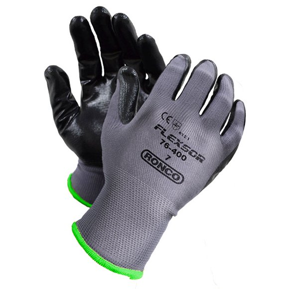 Flexsor™ 76-400 Nitrile Palm Coated Nylon Glove (72 pairs / case)