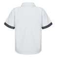 thumbnail image 2 of Fldy Kids Boys Casual Short Sleeve School Shirts Turndown Collar Button Closure Polka Dots Print White 100, 2 of 7