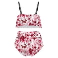 thumbnail image 5 of ibuvkizy Tankinis Swimsuits for Women Loose Modest Two Piece Bathing Suits Ladies Fashion Multicolor Retro Print Swimming Trunks Sling Women Split Swimsuit Bikini Sets for Women's Plus Size, 5 of 5