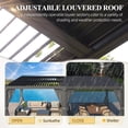 thumbnail image 2 of MELLCOM Louvered Pergola 12x24, Aluminum With Adjustable Roof, Outdoor With Waterproof Curtains and Nets, Dark Grey, 2 of 7