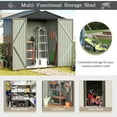 thumbnail image 2 of Devoko 4×6 ft.Patio Metal Shed, Lockable Garden Shed for Outdoor Backyard Patio Storage, 2 of 9