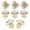 Champagne Crystal and Satin Brass Base, variant on Crystal Drawer Pulls and Knobs 4 PCS,Brushed Nickel Glass Knobs for Cabinets and Dresser,Bathroom Kitchen Cabinet knobs,Octagon