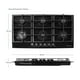 thumbnail image 4 of Parrilla Empotrable 6 Quemadores Gutstark Home Cristal Templado Acero Inox, 4 of 11