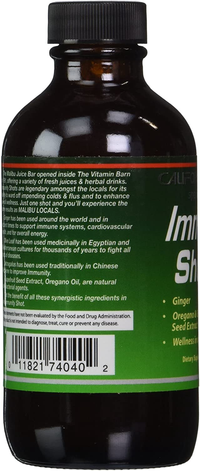 California Natural Immunity Shot Synergistic Blend, Dietary Supplement, 4oz, 2-Pack